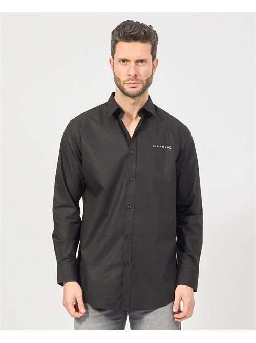 Chemise Richmond X pour homme avec logo sur la poitrine RICHMOND X | UMP25340CABLACK